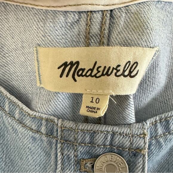 Madewell Denim Sleeveless Seamed Mini Dress Women’s Size 10 - Picture 6 of 9